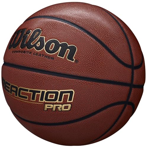 Wilson Unisex' s Reaction Pro Basketball, Brown, 6