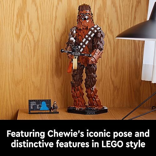 LEGO 75371 Star Wars Chewbacca Set, Collectible Wookiee Figure with Bowcaster, Minifigure and Information Plaque, Return of the Jedi 40th Anniversary Model Kit for Adults, Gift for Teens, Men, Women