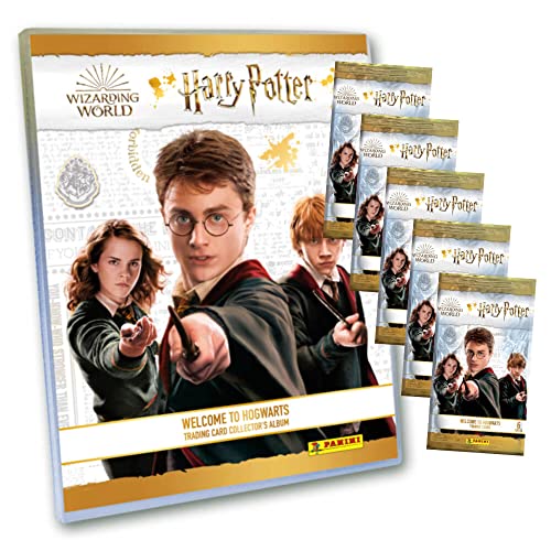 Panini Harry Potter Cards - Welcome to Hogwarts Trading Cards - Trading Cards Series 2 - Card Selection (1 Portfolio Folder + 5 Boosters)