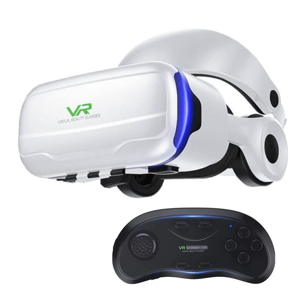 2022 Newest Virtual Reality Headset , VR Headset with Controller and Headset for Kids Adult Play 3D Game Movies (4.7.5 To 6.5 Inches), Universal VR Glasses Set for IPhone Samsung and Android Phone