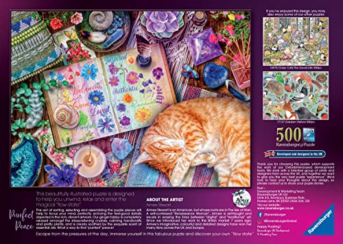 Ravensburger Aimee Stewart Purrfect Peace 500 Piece Jigsaw Puzzle for Adults & Kids Age 10 Years Up