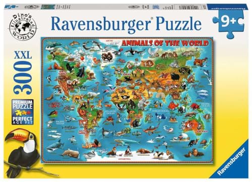 Ravensburger Animals Of The World 300 Piece Jigsaw Puzzle With Extra Large Pieces For Kids Age 9 Years Up