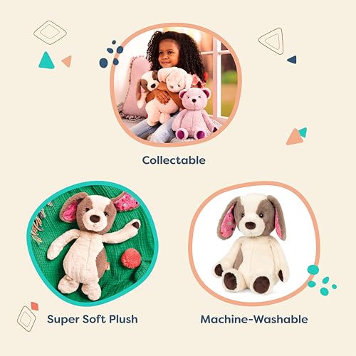 B. toys – Stuffed Animal Dog – Super Soft & Cuddly Plush Puppy Toy – Cream & Brown – 12” – Washable – Baby, Toddler, Kid – Happy Hues – Cupcake Pup