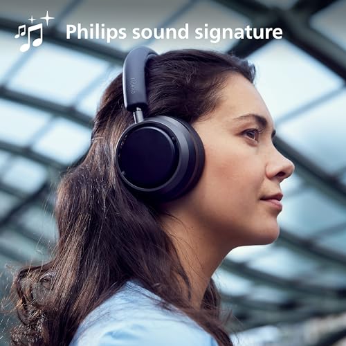 PHILIPS Fidelio L4 Noise Cancelling Over-Ear Wireless Bluetooth Headphones - Superior Call Quality, Voice Assistant Compatible with up to 50 Hours Music Play Time - Black