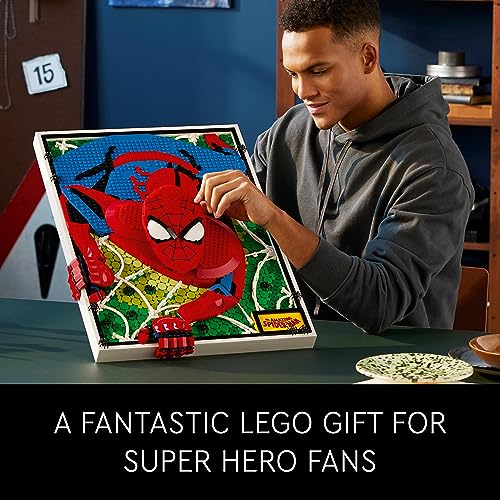 LEGO 31209 ART The Amazing Spider-Man 3D Wall Art Set, Buildable Canvas Poster, Super Hero Home Decoration, Creative Activity, Comic Gift for Teens and Adults