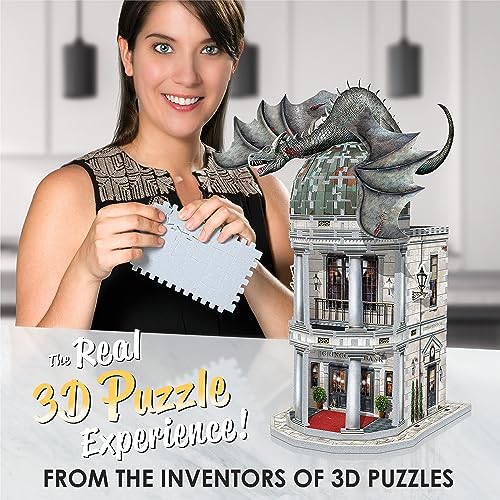 Wrebbit | Diagon Alley Collection: Gringotts Bank - 300 -Piece | 3D Jigsaw Puzzle | Ages 14+ |