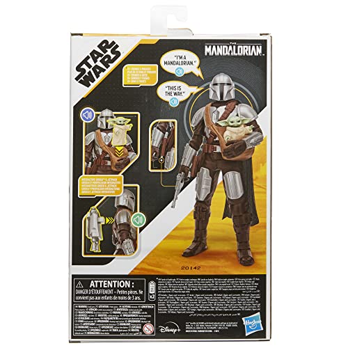 Star Wars Galactic Action The Mandalorian & Grogu Interactive Electronic 30-cm-scale Figures, Toys Children Aged 4 and Up