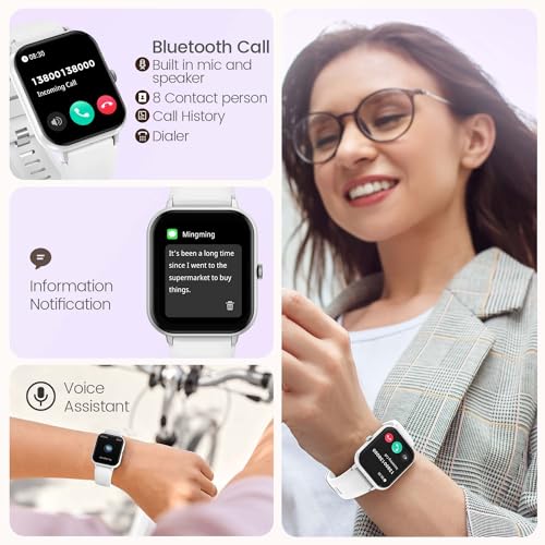 Smartwatch Fitness Watch with Bluetooth Call: 1.83”Smart Watch for Women Men with Heart Rate Oxygen Blood Pressure Sleep Tracker 123 Sports Step Counter Waterproof Activity Trackers for Android iOS