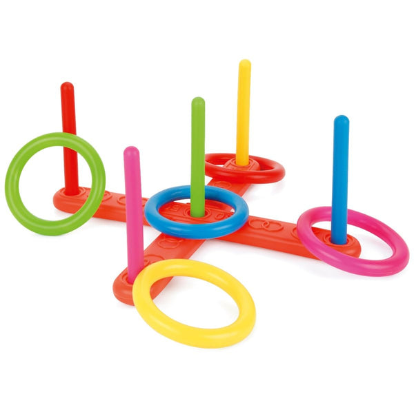 Toyrific | Quoits Set, Plastic Ring Toss Game for Kids, Outdoor Games Set for Kids and Adults