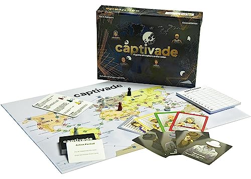 Captivade | The strategy board game of Evasion and Capture | Adult & Family games for Fun and Intrigue | Second Edition | 2-4 Players | 30-90 Minutes Playing Time.