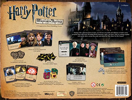 USAopoly, Harry Potter: Hogwarts Battle, Board Game, Ages 11+, 2-4 Players, 30-60 Minute Playing TIme