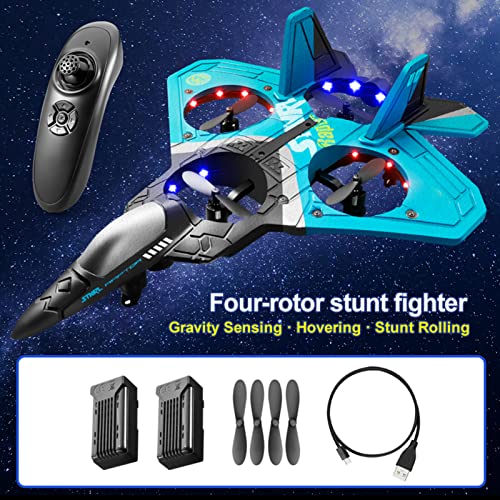 Remote Control Helicopter RC Helicopters,RC Plane Airplane Toys Ready To Fly 2.4GHz 6CH EPP 4 Motor Rc Helicopters for Adult Kids with Function Gravity Sensing Stunt Roll Cool Light Battery