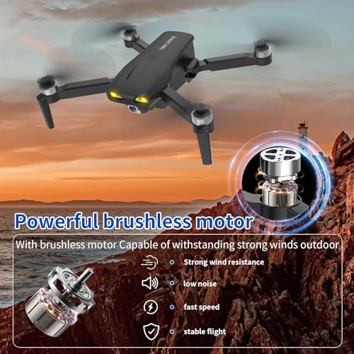 OBEST Lightweight Foldable Drone for Kids Adults with Camera, 720P HD FPV Foldable RC Quarcopter with Headless Mode, Tap Fly, 360 Degree Flips, Gesture Control, Gifts for Boys Girls-Black