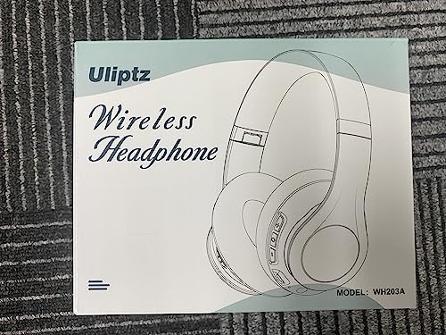 Uliptz Wireless Headphones Over Ear, 65 Hrs Playtime Bluetooth Headphones, 6 EQ Modes Foldable Lightweight Headphones Wireless, Foldable Bluetooth 5.3 Headphones for Travel/Office/PC (Black)