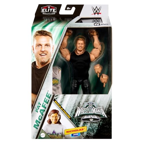 WWE Elite Action Figure WrestleMania with Accessory and Nicholas Build-A-Figure Parts, Posable Collectible for WWE Fans, HVJ10