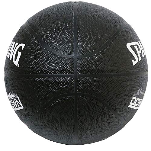 Spalding 76-586J Downtown PU Composite Basketball Basketball, Black, No. 7 Ball