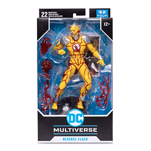 McFarlane Toys, DC Gaming 7-inch Reverse Flash Action Figure with 22 Moving Parts, Collectible DC Injustice 2 Game Figure with Stand Base and Unique Collectible Character Card – Ages 12+