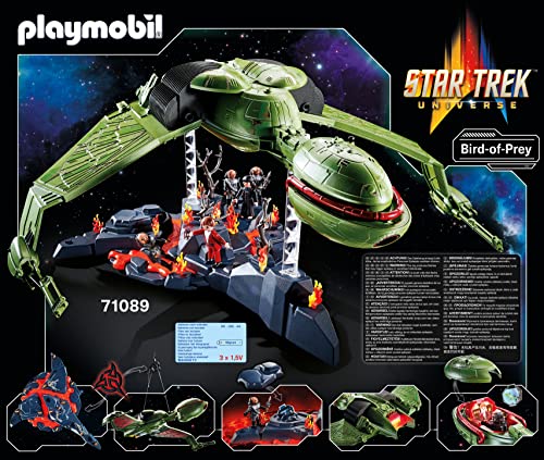 Playmobil 71089 Star Trek - Klingon Ship: Bird-of-Prey, spaceship with light effects, collectable toy, fun imaginative role play, playset suitable for children ages 10+
