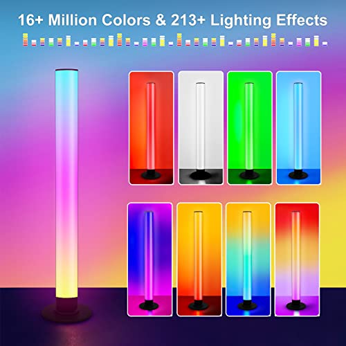 Smart LED Light Bars, Gaming Lights RGB Flow Light Bars 16 Million Colors Multiple Lighting Effects TV Backlights, Remote Control and App Control, Music Sync for PC, Room Decorative, Ambient Lighting
