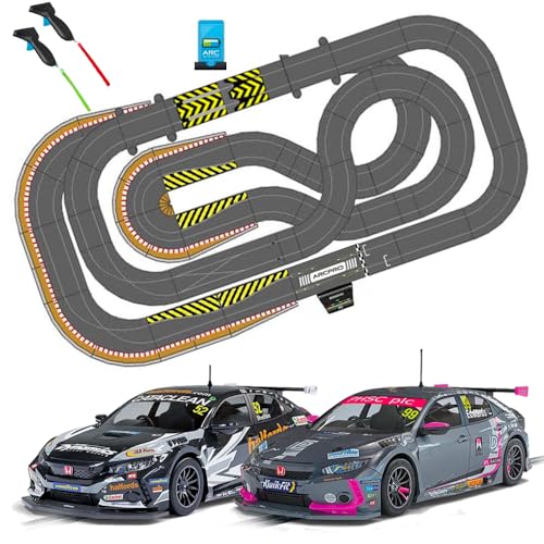 Scalextric Digital Bundle SL8 2022 ARC PRO Le Mans 2 Ginetta Cars Jadlam Layout (SL8-2car-I)