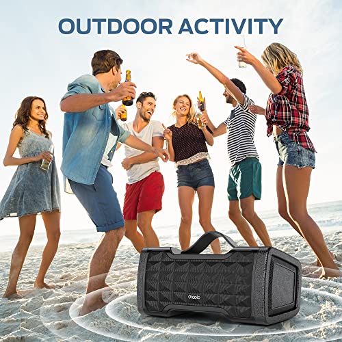 oraolo Bluetooth Speaker Loud 40W Wireless Portable Large Speaker Stereo Sound, IPX6 Waterproof, Support USB/AUX Input, Built-in Mic for Home Party Outdoor