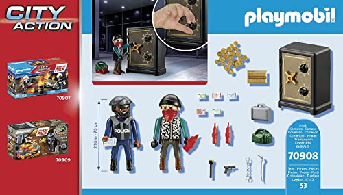 Playmobil 70908 City Action Starter Pack Police Bank Robbery, Suitable Playset for Children Ages 4+