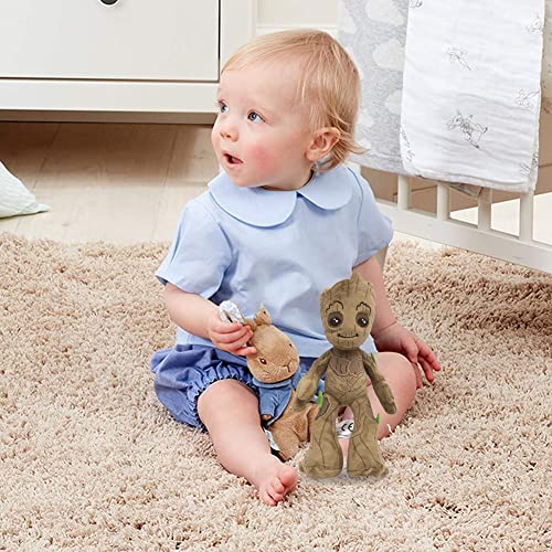 FISAPBXC Groot Soft Plush Toy Cute Groot Plush Doll Soft Stuffed Collectable Birthday Christmas Toys Gifts Home Decoration Suitable for Boys Girls Kids 22cm