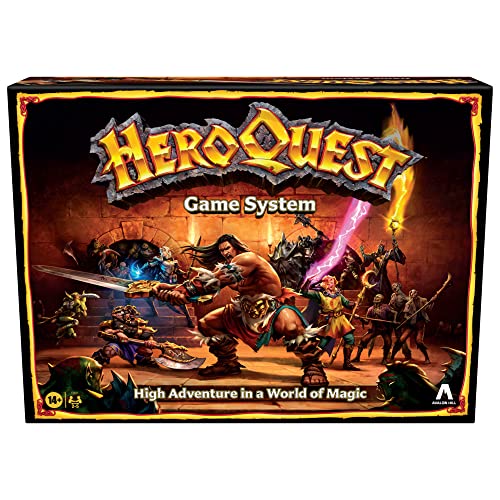 Avalon Hill HeroQuest Game System, Fantasy Miniature Dungeon Crawler Tabletop Adventure Game, Ages 14 And Up 2-5 Players