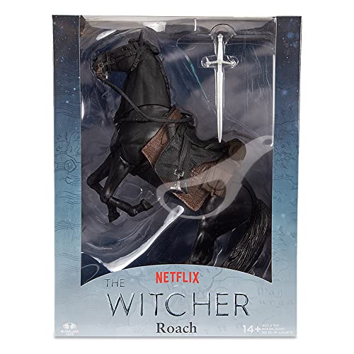 McFarlane Toys, Netflix The Witcher 30cm Roach Action Figure with 22 Moving Parts, The Witcher Season 2 Collectible Figure with Collectors Stand Base– Ages 12+