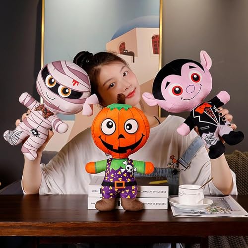 Aisszhao Halloween Stuffed Doll,30cm Pumpkin Man Monster Plush Pillow Doll Halloween Dolls Plush Doll,Scary Role Plushie Super Soft Cartoon Character Pillow, Stuffed Toys for Kids Birthday