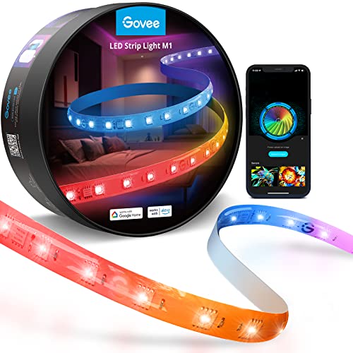 Govee RGBIC LED Strip Lights M1, Upgraded RGBIC Technology, 5m WiFi Smart LED Lights Alexa Compatible, Music Sync, DIY Multiple Colours on One Line, for Bedroom, Studio, Christmas