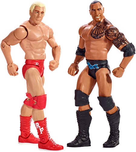 WWE Wrestling Toy - Wrestlemania 6 Inch Deluxe Action Figure 2 Pack - Rick Flair vs The Rock