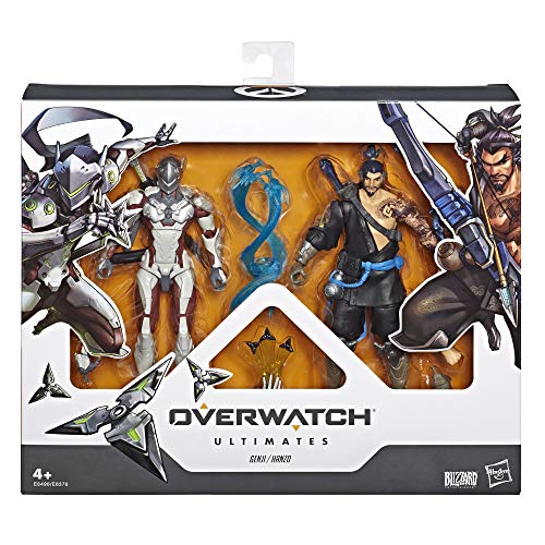 Overwatch Ultimates Series Hanzo and Genji Dual Pack 6-Inch-Scale Collectible Action Figures with Accessories - Blizzard Video Game Characters