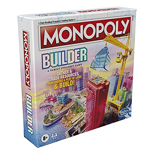 Monopoly Builder Board Game, Strategy Game, Family Game, Games for Children, Fun Game to Play, Family Board Games