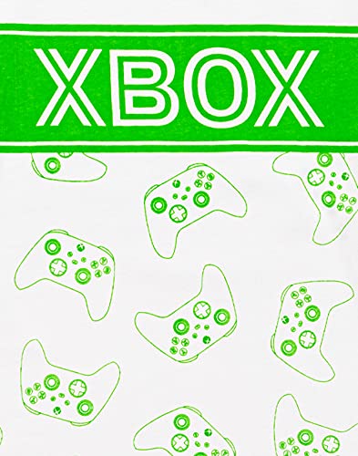 Xbox Pyjamas For Girls | Kids White Grey Gamer T-Shirt & Leggings Pjs | Game Console Controller Merchandise Gifts 10-11 Years