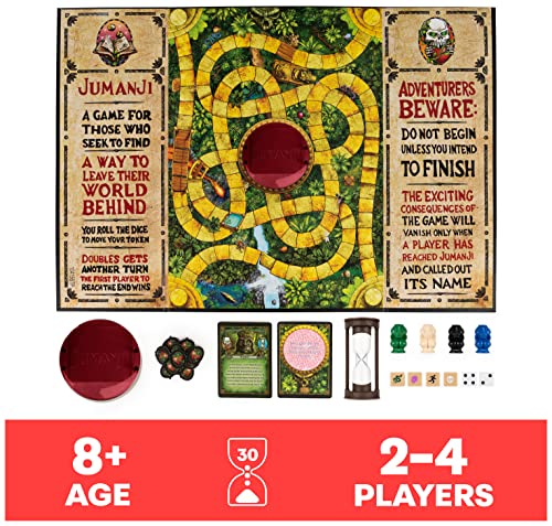 Jumanji The Game, The Classic Adventure Board Game for Kids and Families Aged 8 and Up