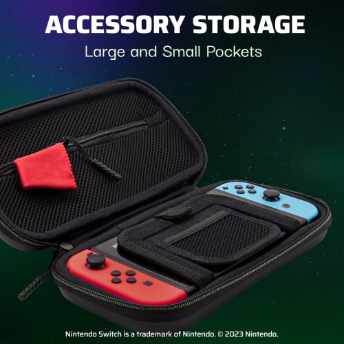 PDP Gaming Officially Licensed Switch Console Case - 1-UP Glow-in-the-dark - Works with Switch OLED & Lite