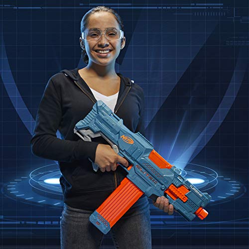 Nerf Elite 2.0 Turbine CS-18 Motorised Blaster, 36 Nerf Darts, 18-Dart Clip, Built-In Customising Capabilities