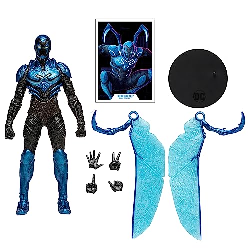 McFarlane DC Multiverse Blue Beetle Battle Mode - Unleash the Power of Jaime Reyes with this 7-Inch Action Figure Inspired by the Blue Beetle Movie!