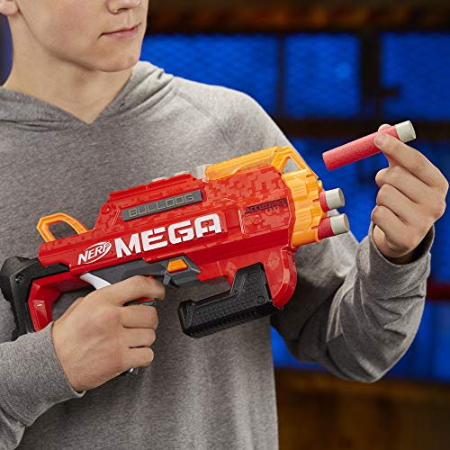 NERF E2657F07 Mega Bulldog Foam Blaster, Brown, Standard