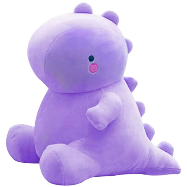 LabDip Cute Dinosaur Plush Toys, Cute Stuffed Animal Plush Toy, Fat Dinosaur Stuffed Animals Dino Hugging Pillow Soft 3D Pom Plush Toy,Birthday Gifts for Kids Girls Boys (Purple)