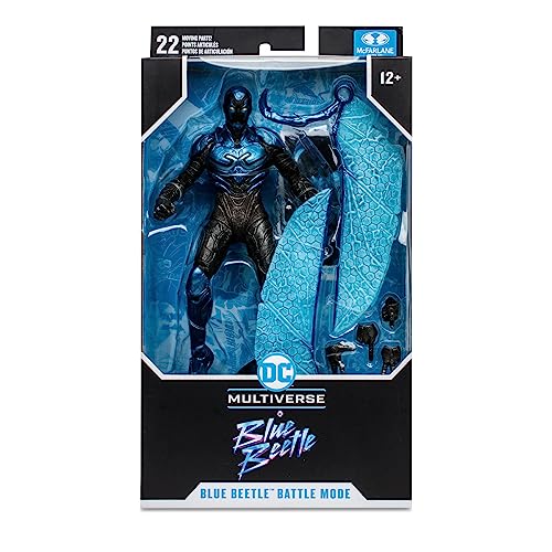 McFarlane DC Multiverse Blue Beetle Battle Mode - Unleash the Power of Jaime Reyes with this 7-Inch Action Figure Inspired by the Blue Beetle Movie!