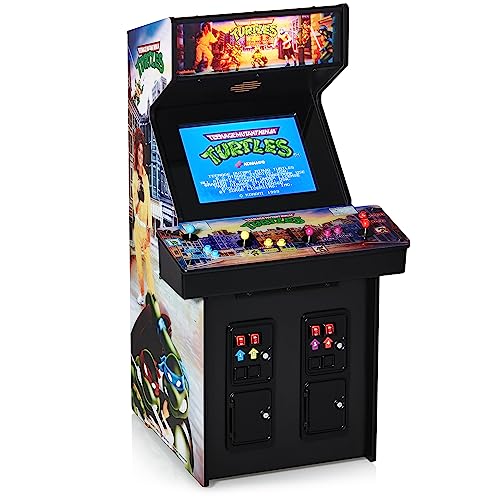 Quarter Arcades Official Teenage Mutant Ninja Turtles 1/4 Sized Mini Arcade Cabinet by Numskull - Playable Replica Retro Arcade Game Machine - Micro Retro Console