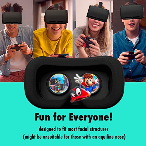 Orzly VR Headset designed for Nintendo Switch & Switch oled console with adjustable Lens for a virtual reality gaming experience and for Labo VR - Black - Gift boxed Edition