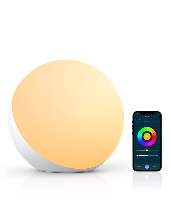 Hifree Smart Table Lamp, Dimmable Desk Lamp with App/Voice Control, LED RGB Color Changing Touch Lamp, Night Lamp for Bedroom Compatible with Alexa and Google Home