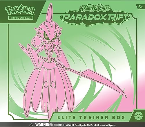 Pokémon TCG: Scarlet & Violet—Paradox Rift Elite Trainer Box - Iron Valiant (9 Booster Packs, 1 Full-Art Foil Card & Premium Accessories)