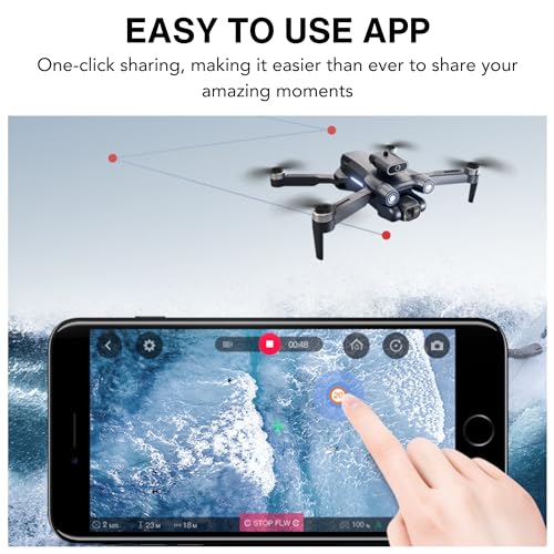 Jinsoku S150 Foldable Drone, 2K Camera Quality For Adults & Kids, 36 Mins Long Flight Time, FPV Professional RC Quadcopter with Brushless Motor, 5G WIFI, 2 Batteries, Easy to Use For Beginners