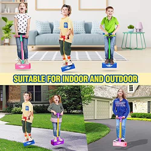 Toyzey Toys for 3 4 5 6 7 8 9 10 11 12 yr Old Girls boys, Pogo Sticks for Girls boys Outdoor Garden Games for 3-10 yr Olds Kids Toys Age 3-12 Children for 3-12 yr Old Girls boys Sensory Toys Purple