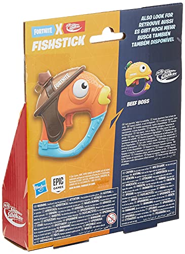 Nerf Super Soaker Fortnite Fishstick Water Blaster -- Fortnite Fishstick Character Design -- Easy-To-Carry Micro Size -- For Kids, Youth, Adults