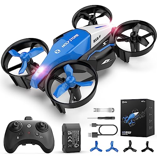 Holy Stone HS210F Mini Drone for Kids, 2-In-1 Mini RC Drone with Altitude Hold, 3D Flip and 3 Speed Modes Quadcopter for Beginners, Propellers Full Protect Easy to Fly Toy Gift for Boys and Girls